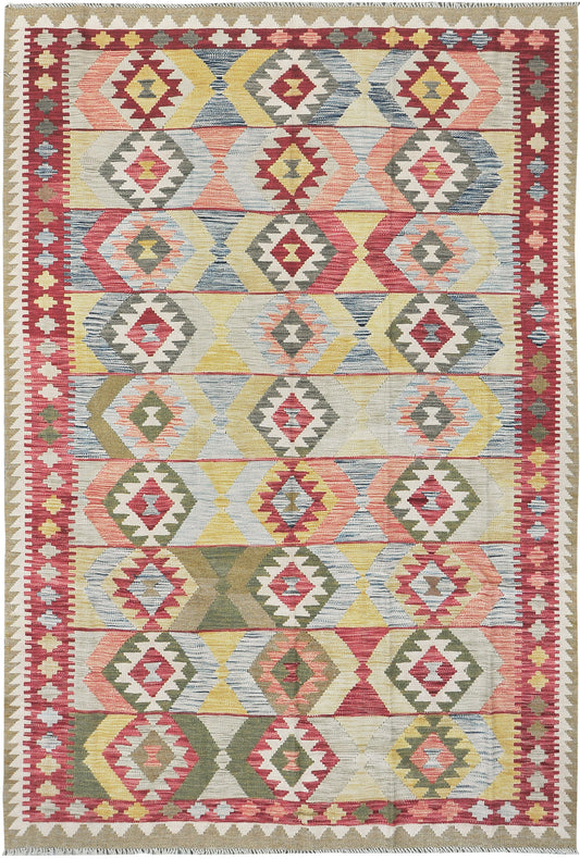 Vintage Style Tribal Natural Dye Flat Weave Kilim