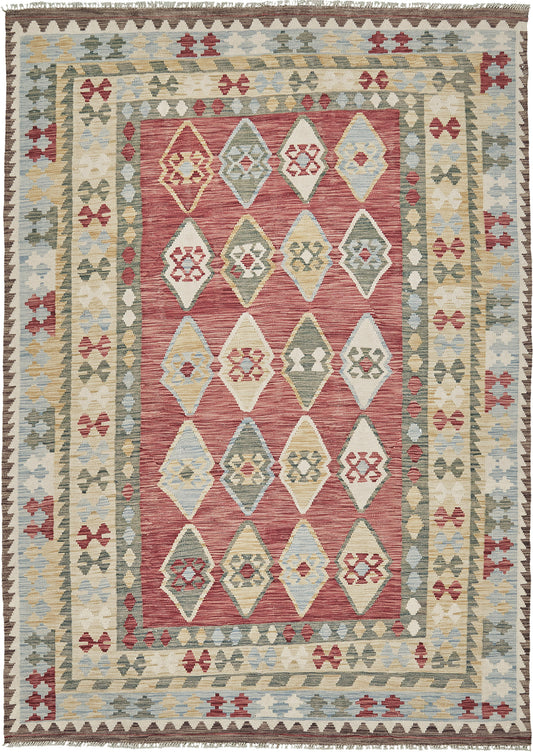 Vintage Style Tribal Natural Dye Flat Weave Kilim
