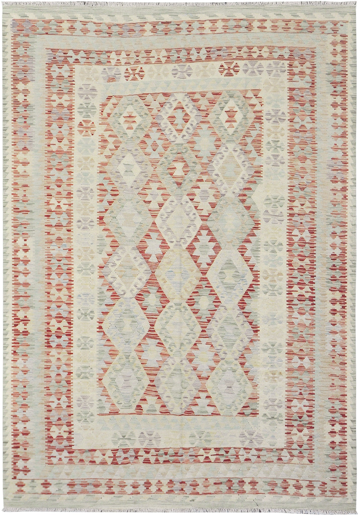 Vintage Style Tribal Natural Dye Flat Weave Kilim