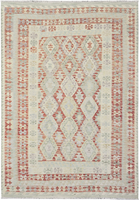 Vintage Style Tribal Natural Dye Flat Weave Kilim