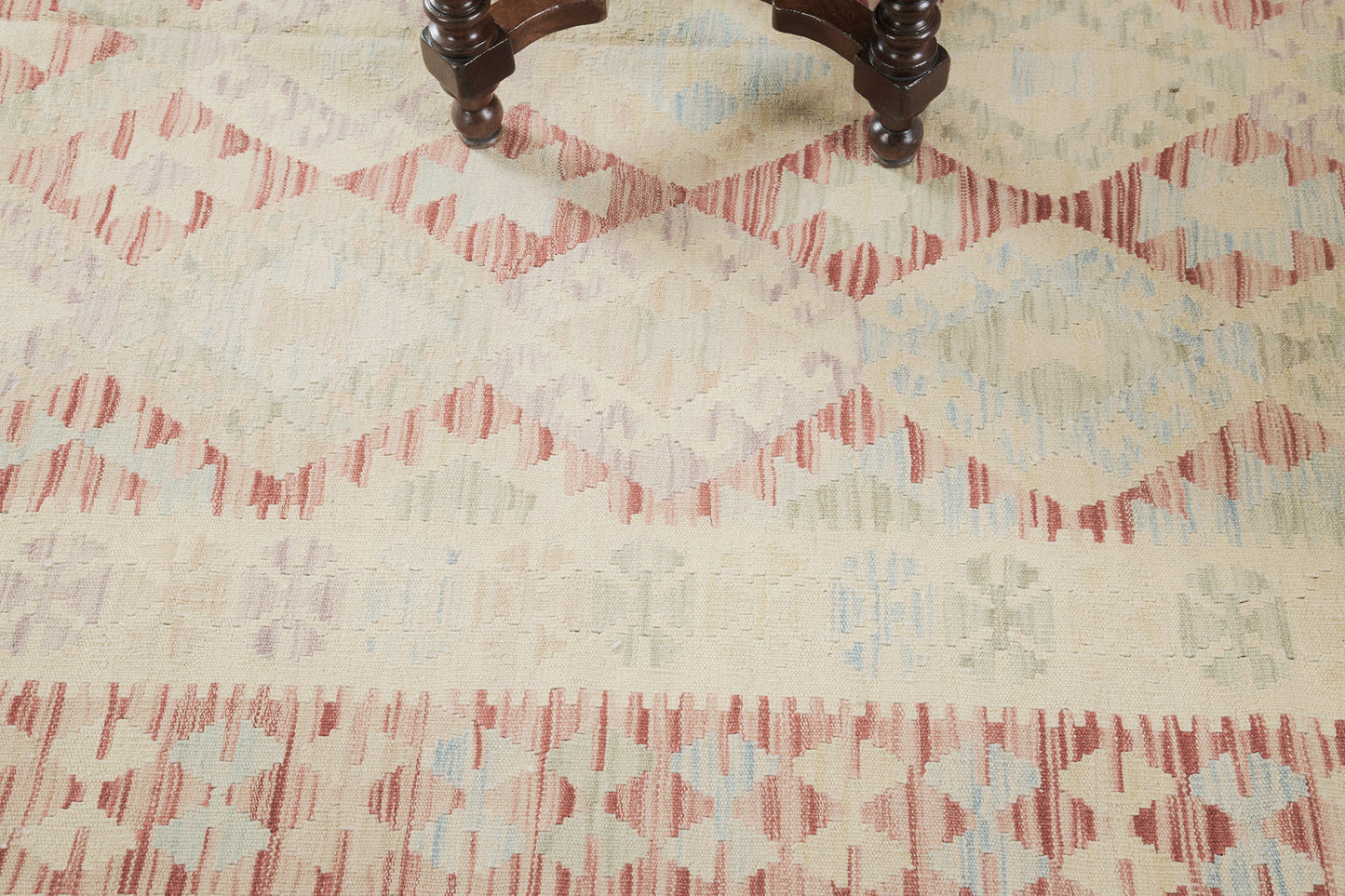 Vintage Style Tribal Natural Dye Flat Weave Kilim