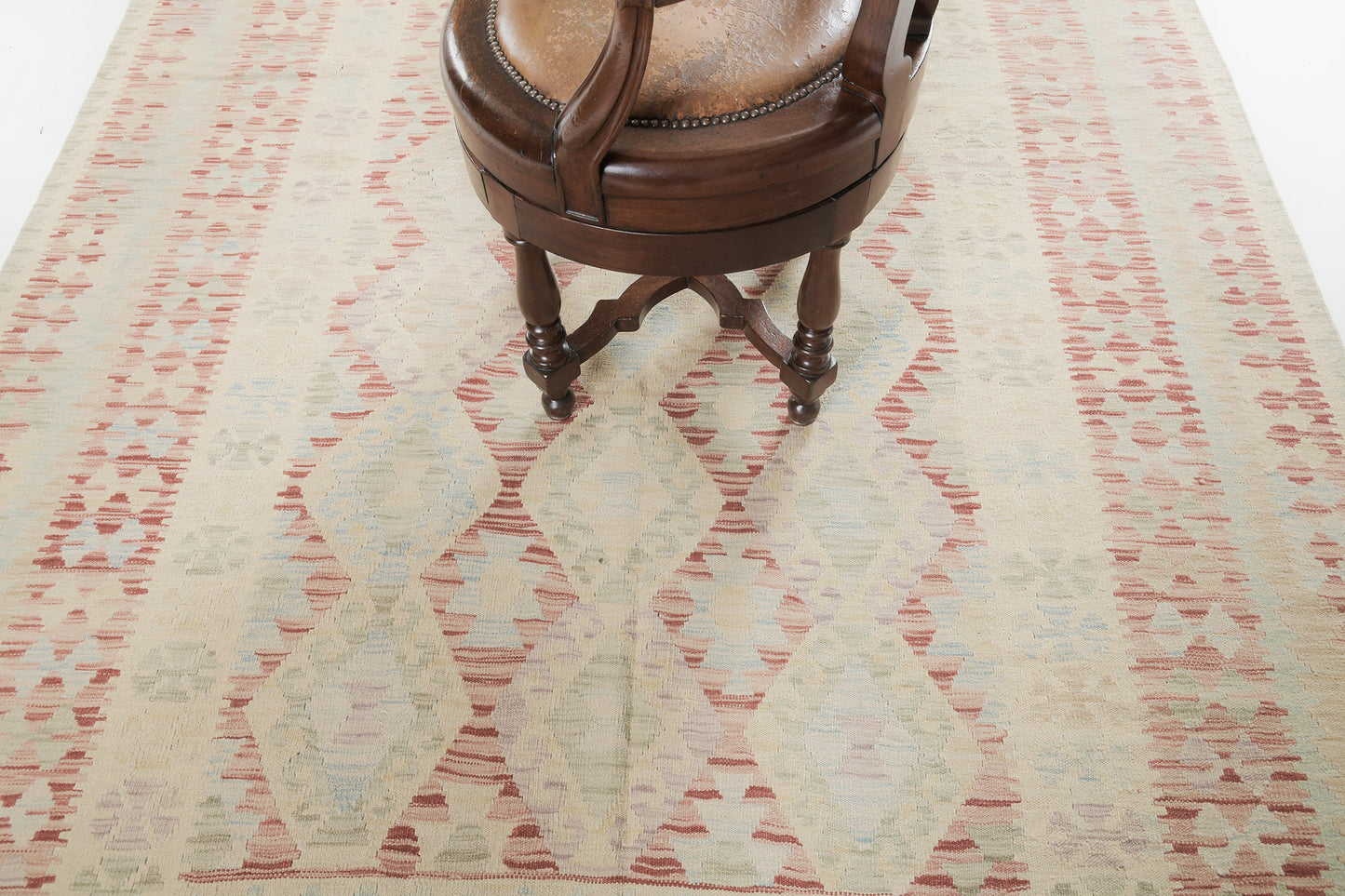 Vintage Style Tribal Natural Dye Flat Weave Kilim
