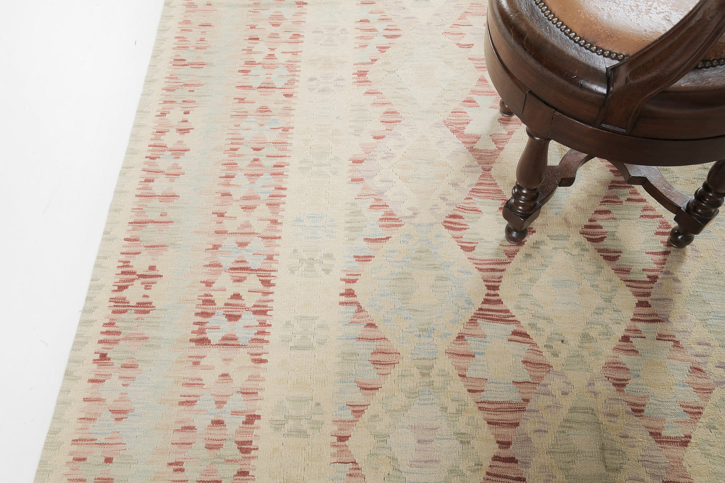 Vintage Style Tribal Natural Dye Flat Weave Kilim