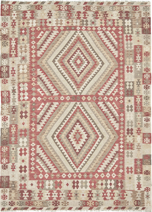 Vintage Style Tribal Natural Dye Flat Weave Kilim