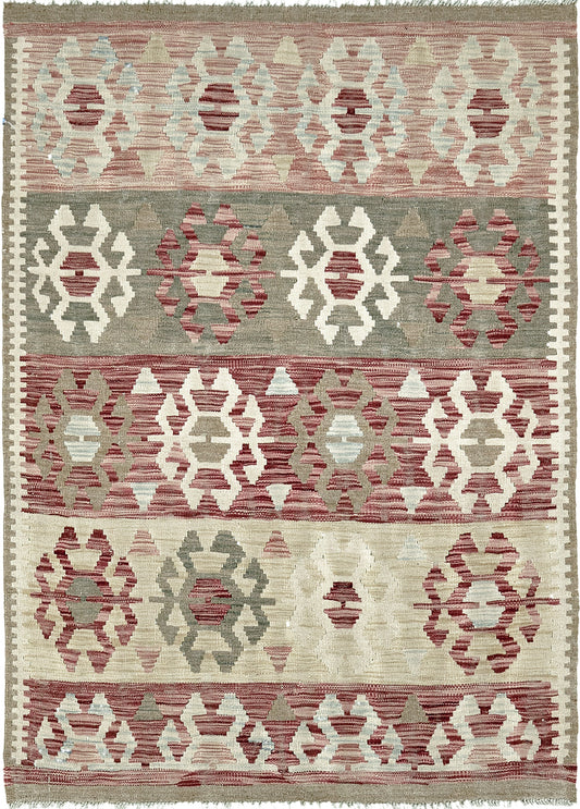 Vintage Style Tribal Natural Dye Flat Weave Kilim