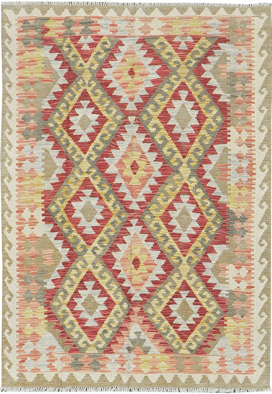 Vintage Style Tribal Natural Dye Flat Weave Kilim