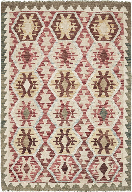 Vintage Style Tribal Natural Dye Flat Weave Kilim