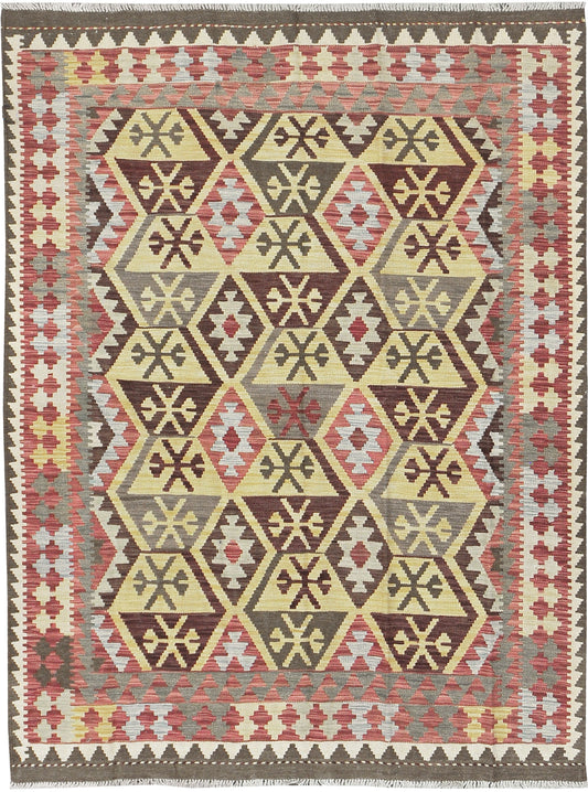 Vintage Style Tribal Natural Dye Flat Weave Kilim
