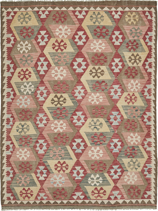 Vintage Style Tribal Natural Dye Flat Weave Kilim