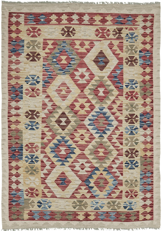 Vintage Style Tribal Natural Dye Flat Weave Kilim
