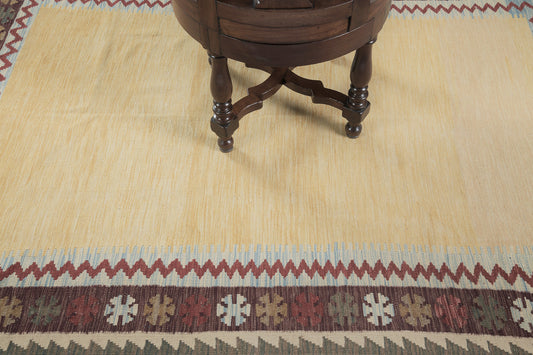 Vintage Style Tribal Natural Dye Flat Weave Kilim