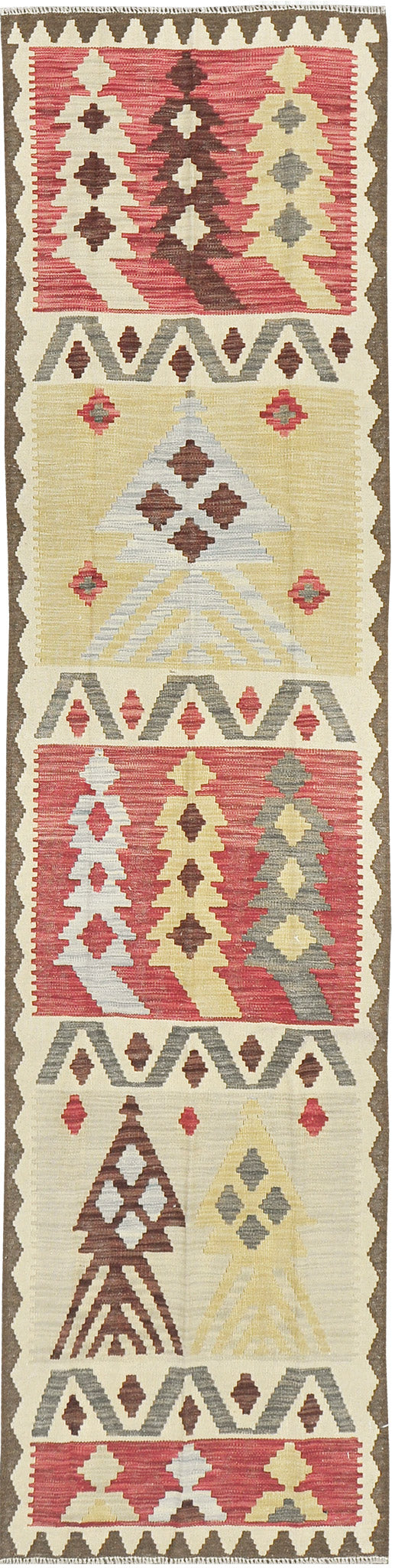 Vintage Style Tribal Natural Dye Flat Weave Kilim