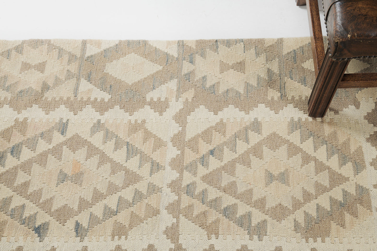 Vintage Style Tribal Natural Dye Flat Weave Kilim