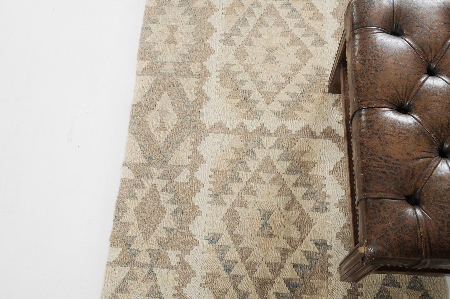 Vintage Style Tribal Natural Dye Flat Weave Kilim