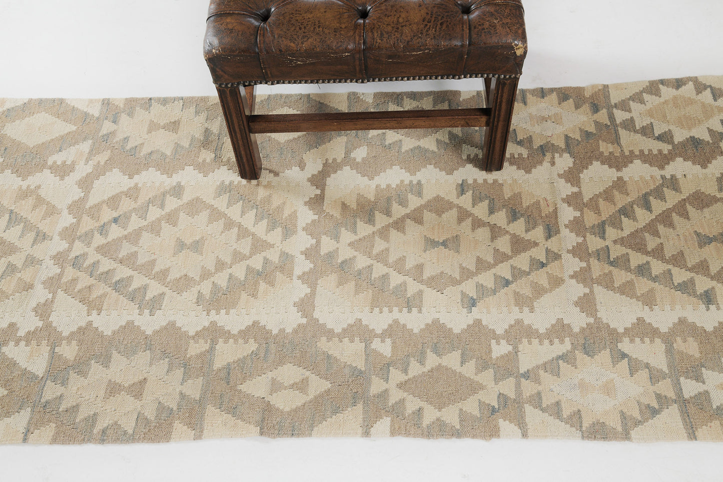 Vintage Style Tribal Natural Dye Flat Weave Kilim