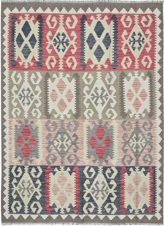 Vintage Style Tribal Natural Dye Flat Weave Kilim