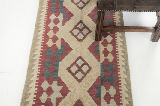 Vintage Style Tribal Natural Dye Flat Weave Kilim