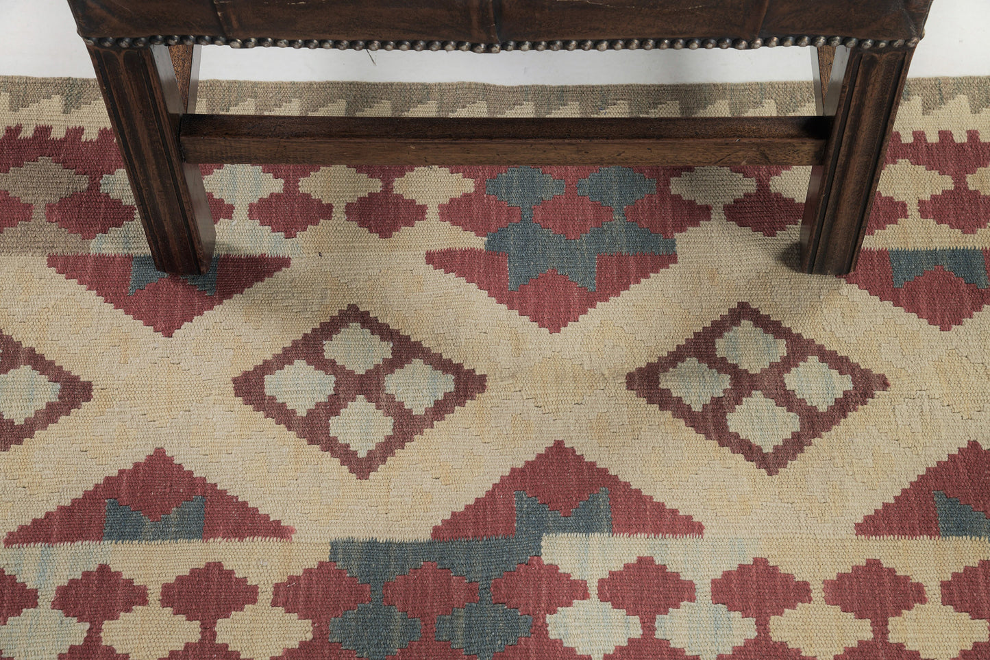 Vintage Style Tribal Natural Dye Flat Weave Kilim
