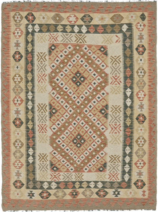 Vintage Style Tribal Natural Dye Flat Weave Kilim