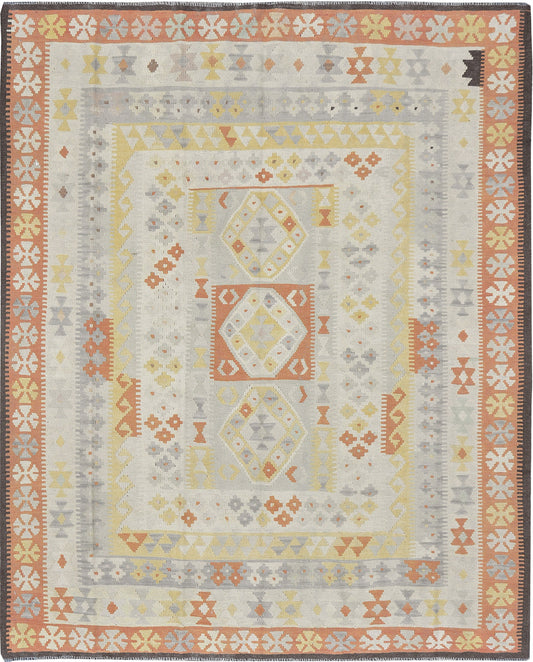 Vintage Style Tribal Natural Dye Flat Weave Kilim