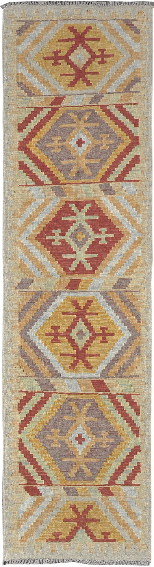 Vintage Style Tribal Natural Dye Flat Weave Kilim