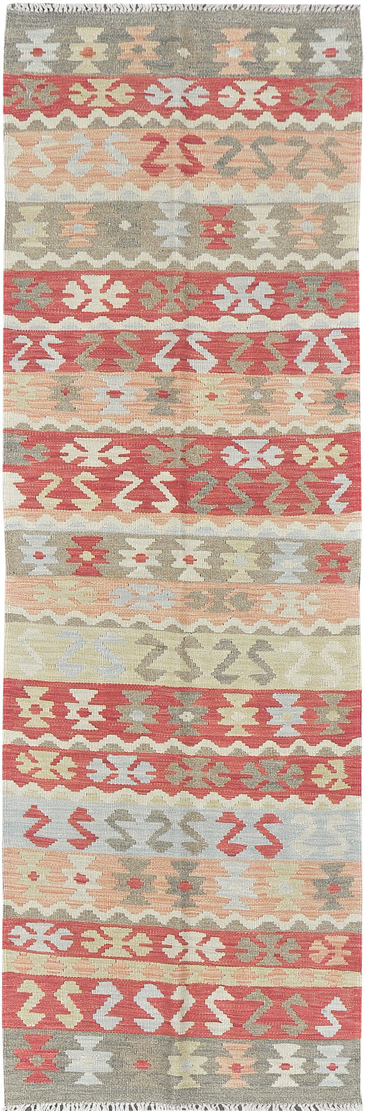 Vintage Style Tribal Natural Dye Flat Weave Kilim