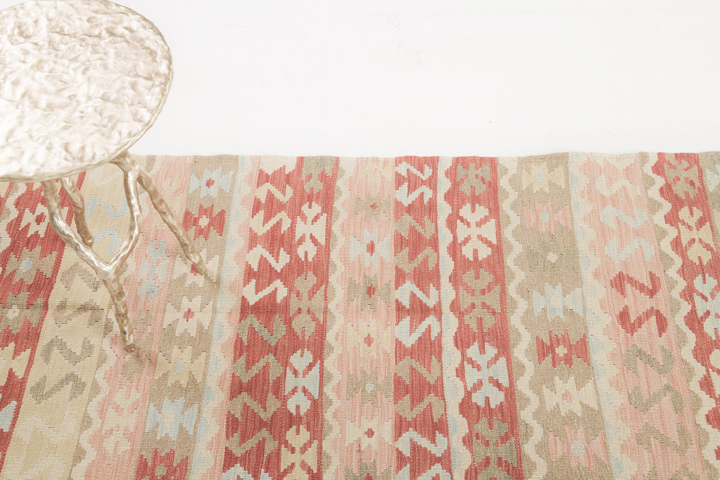 Vintage Style Tribal Natural Dye Flat Weave Kilim