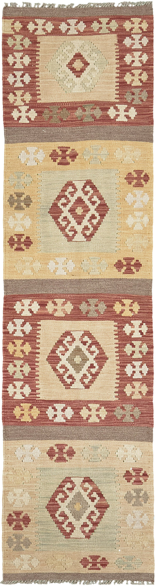 Vintage Style Tribal Natural Dye Flat Weave Kilim