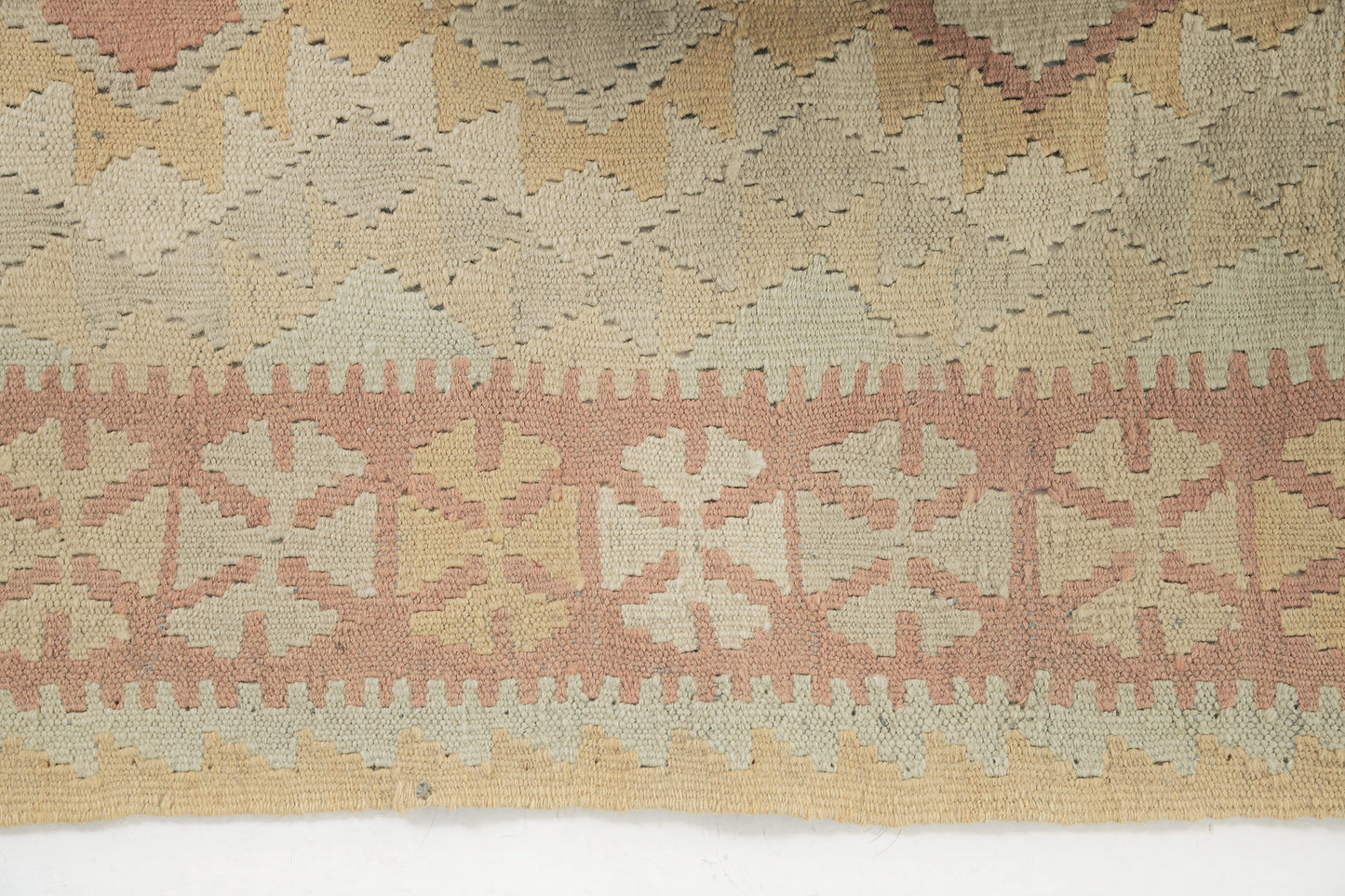 Vintage Style Tribal Natural Dye Flat Weave Kilim Runner