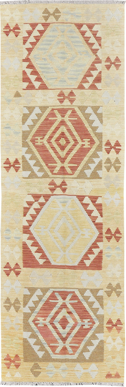 Vintage Style Tribal Natural Dye Flat Weave Kilim