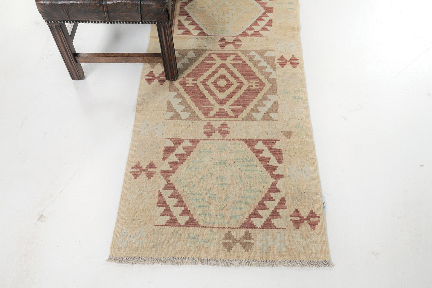 Vintage Style Tribal Natural Dye Flat Weave Kilim