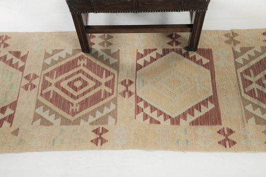 Vintage Style Tribal Natural Dye Flat Weave Kilim