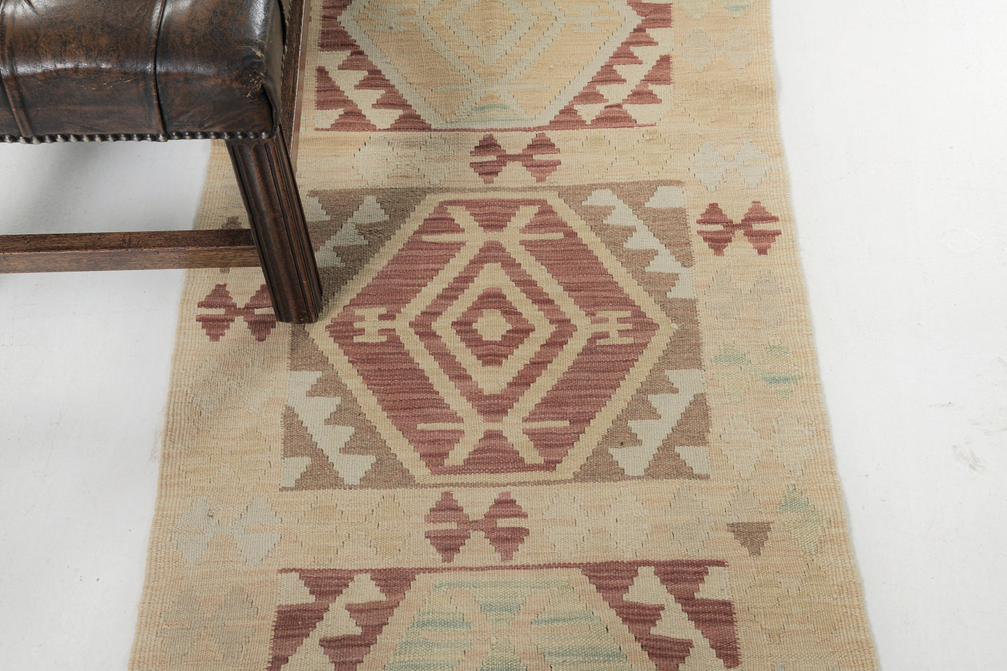 Vintage Style Tribal Natural Dye Flat Weave Kilim