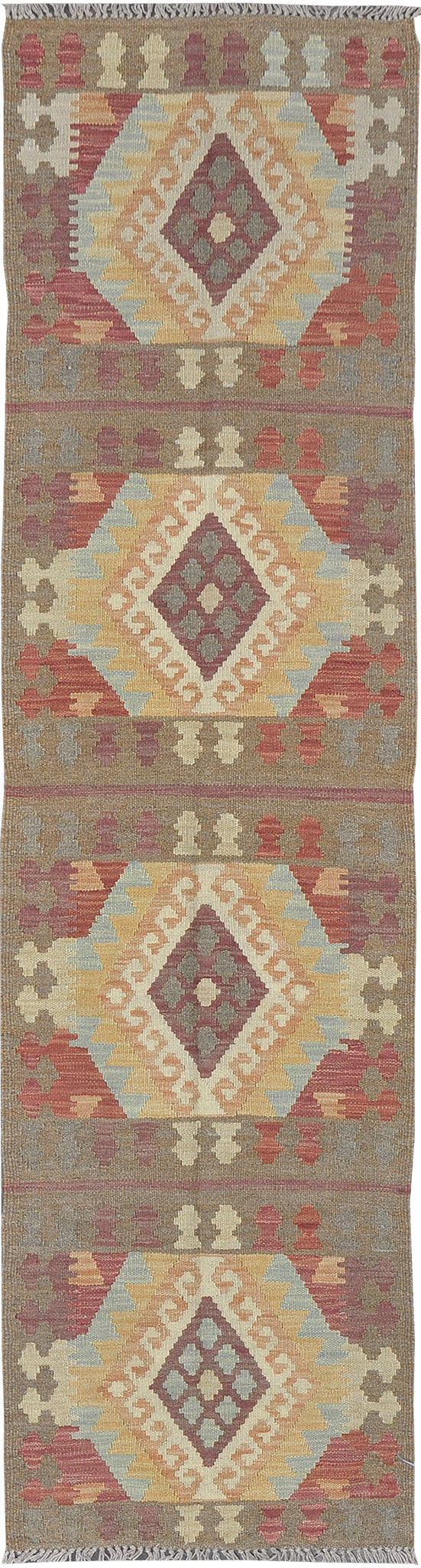 Vintage Style Tribal Natural Dye Flat Weave Kilim
