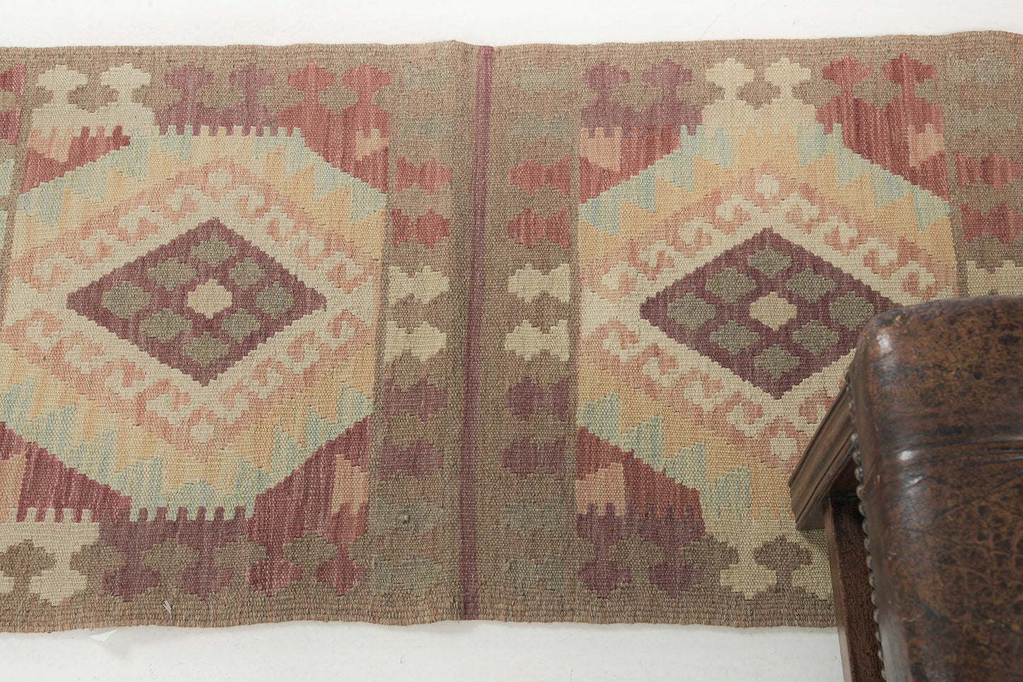 Vintage Style Tribal Natural Dye Flat Weave Kilim