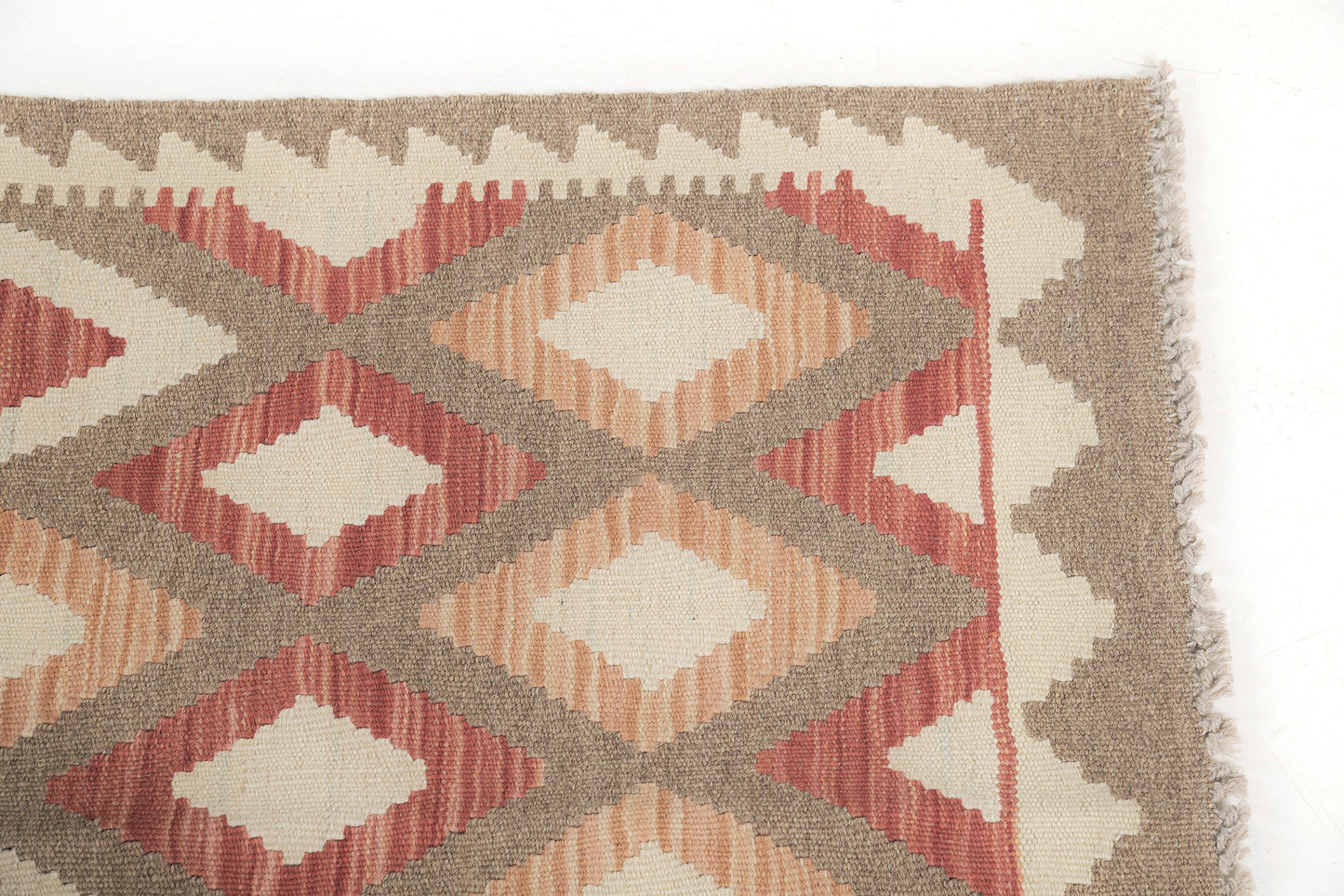 Vintage Style Tribal Natural Dye Flat Weave Kilim