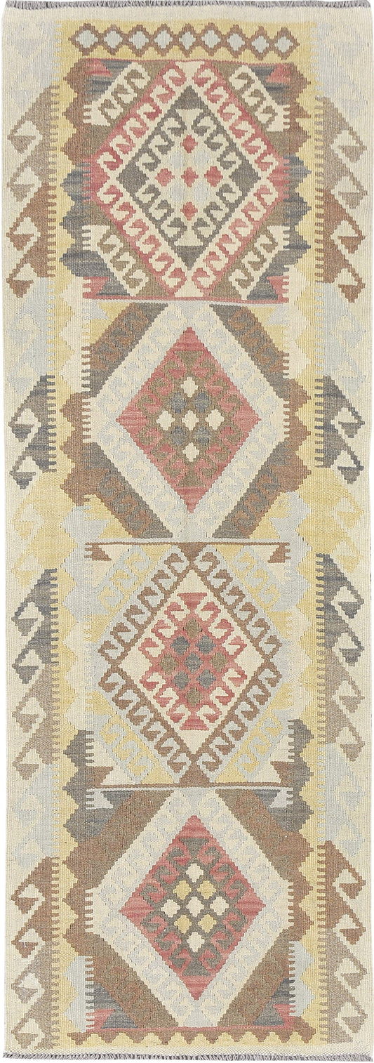 Vintage Style Tribal Natural Dye Flat Weave Kilim