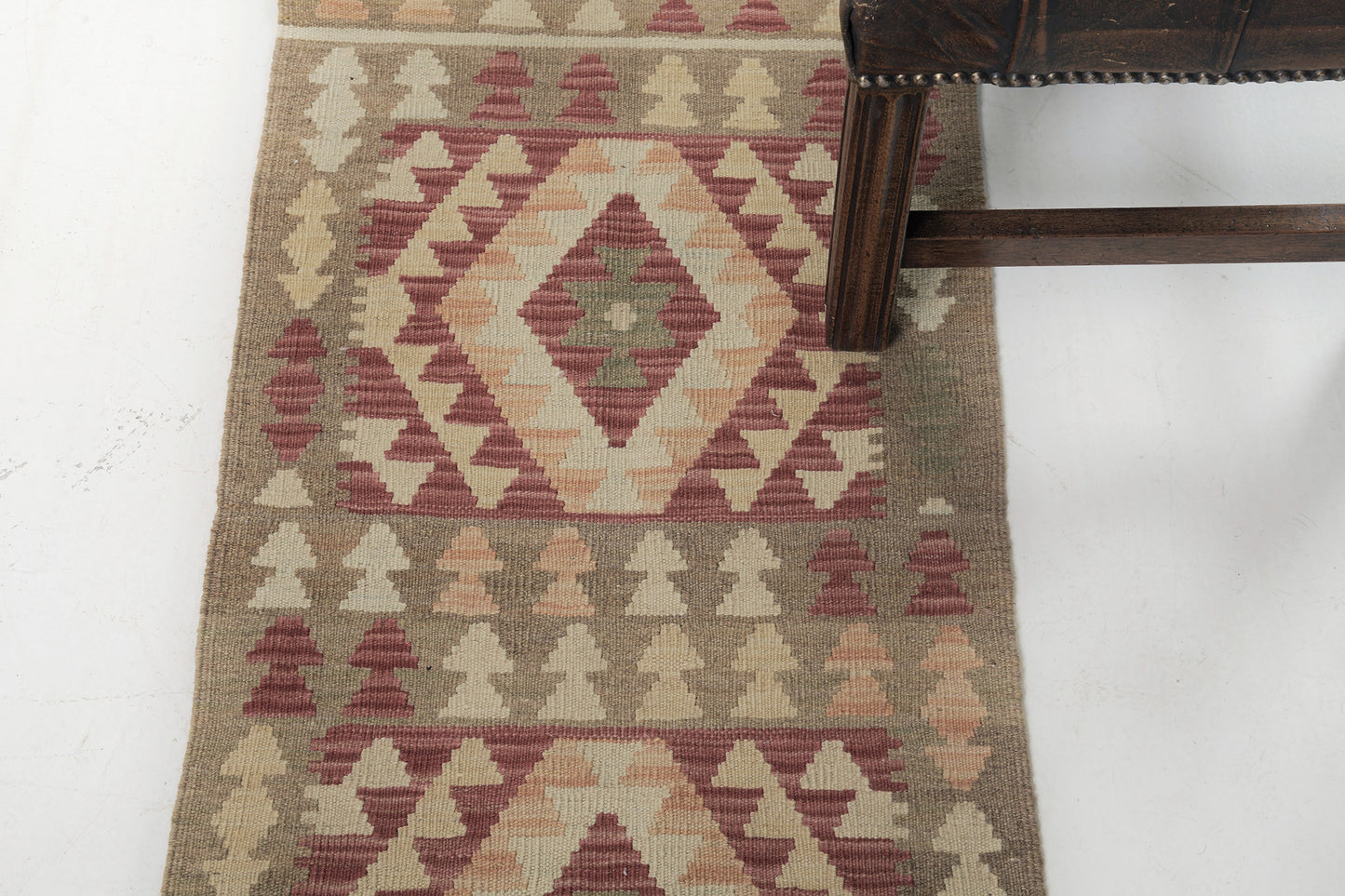 Vintage Style Tribal Natural Dye Flat Weave Kilim