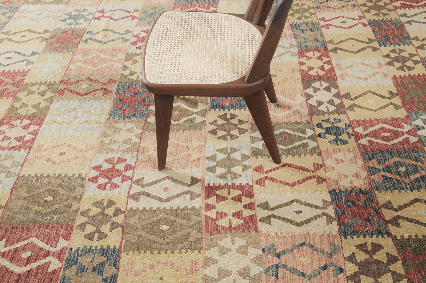 Vintage Style Tribal Natural Dye Flat Weave Kilim