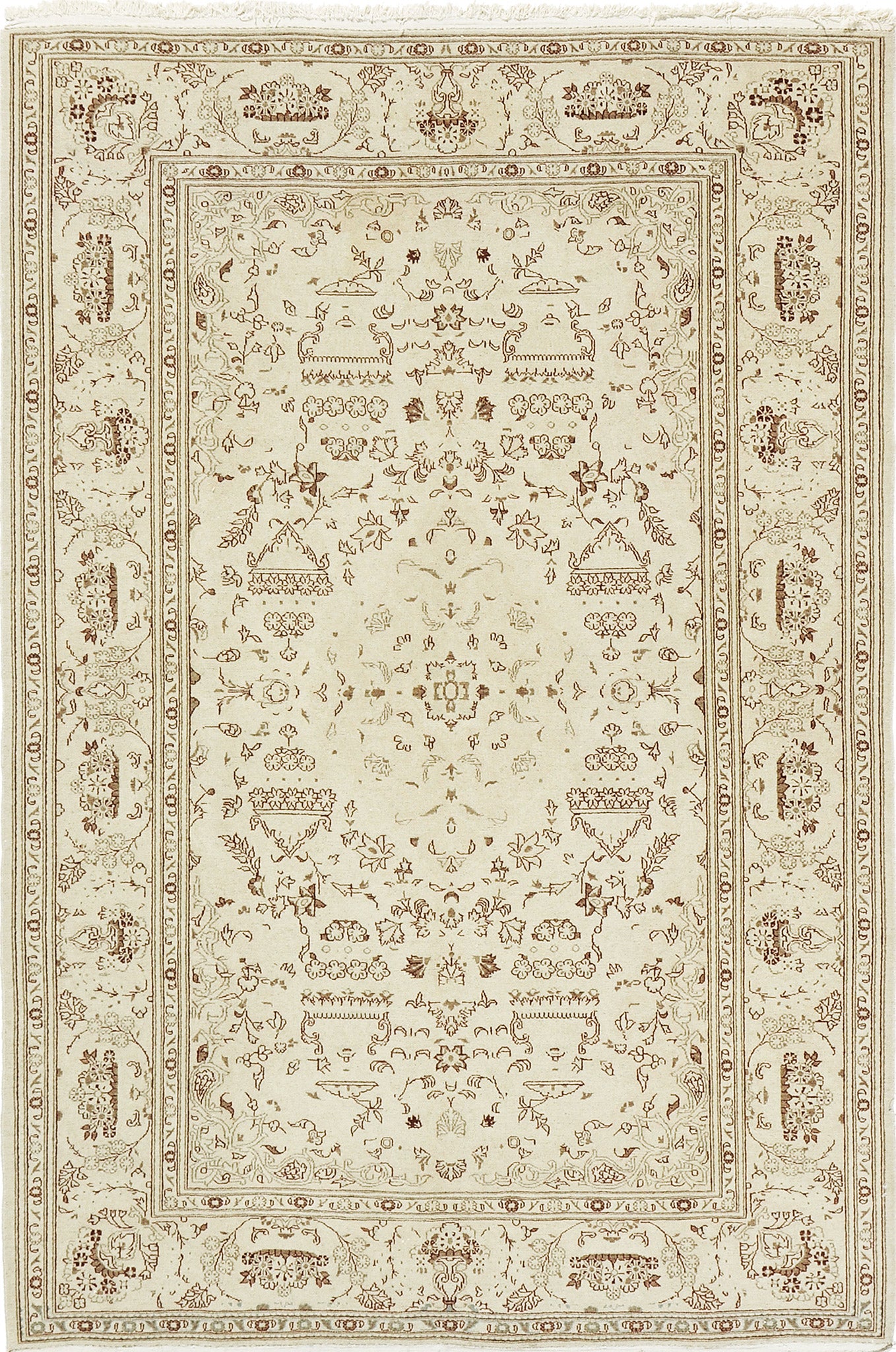 Persian Rug 3660 Vintage Persian Kashan Rug 25275
