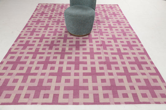 Contemporary Flat-Weave Rug Cielo Collection Estera Fuchsine