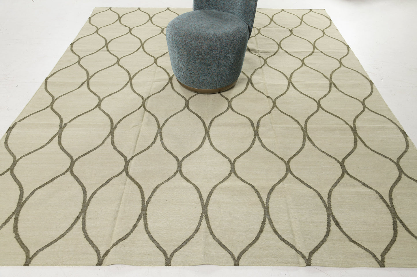 Contemporary Flat-Weave Rug Cielo Collection Valla Grasshopper