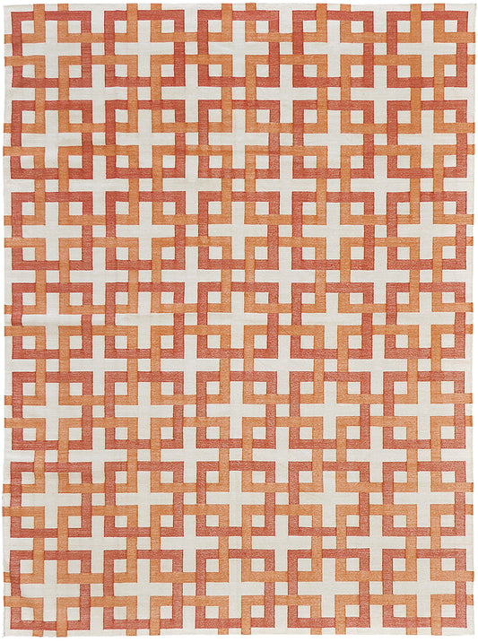 Contemporary Flat-Weave Rug Cielo Collection Estera Tangerine