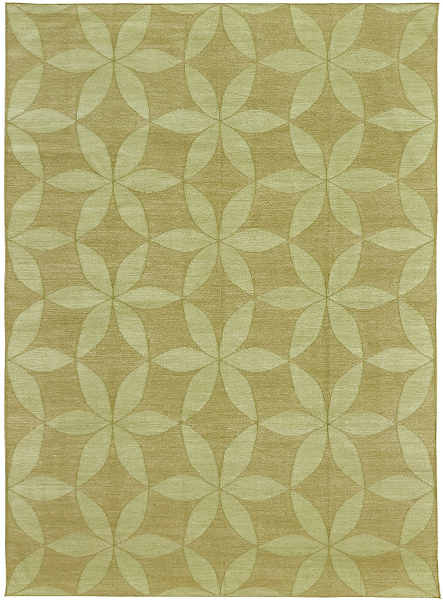 Contemporary Flat-Weave Rug Cielo Collection Flora Cricket