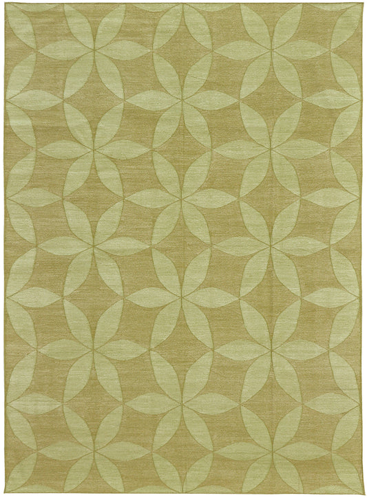 Contemporary Flat-Weave Rug Cielo Collection Flora Cricket