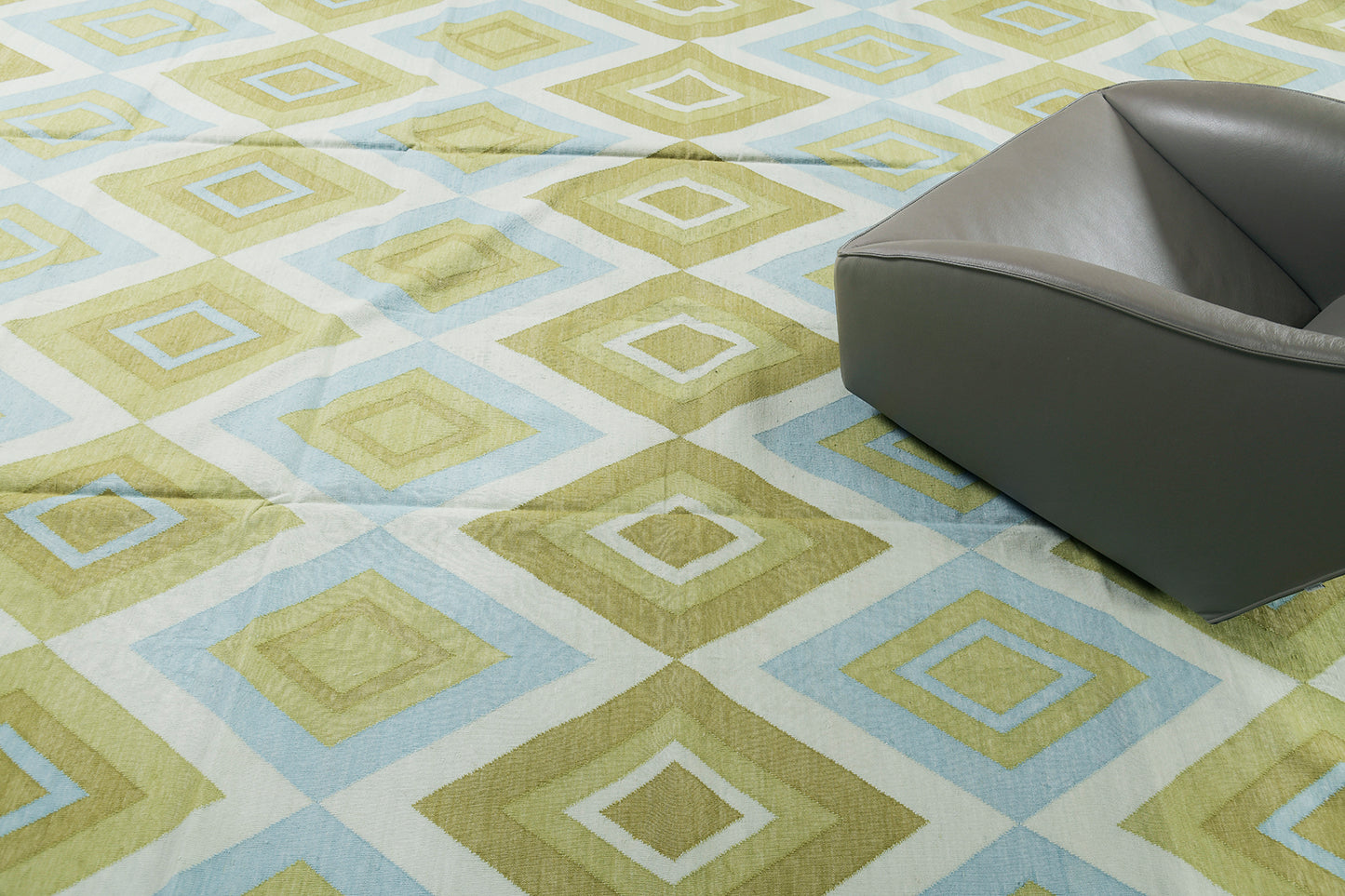 Contemporary Flat-Weave Rug Cielo Collection Permata Cricket