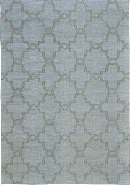 Contemporary Flat-Weave Rug Cielo Collection Hojas Quartz