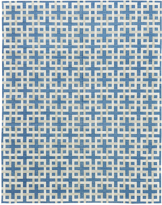 Contemporary Flat-Weave Rug Cielo Collection Estera Peacock
