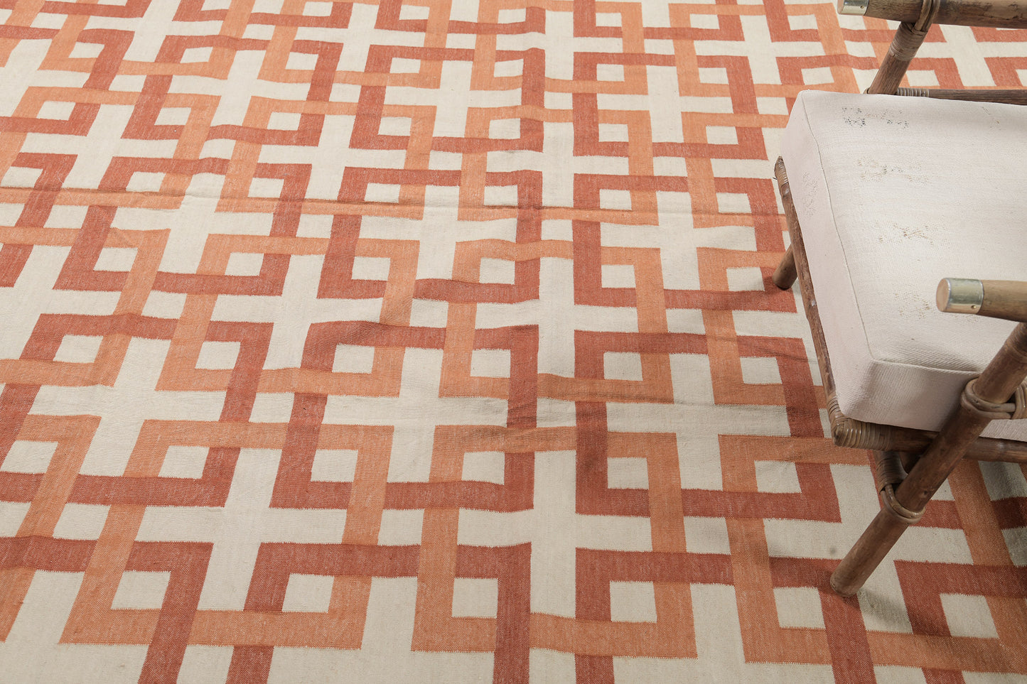 Contemporary Flat-Weave Rug Cielo Collection Estera Tangerine