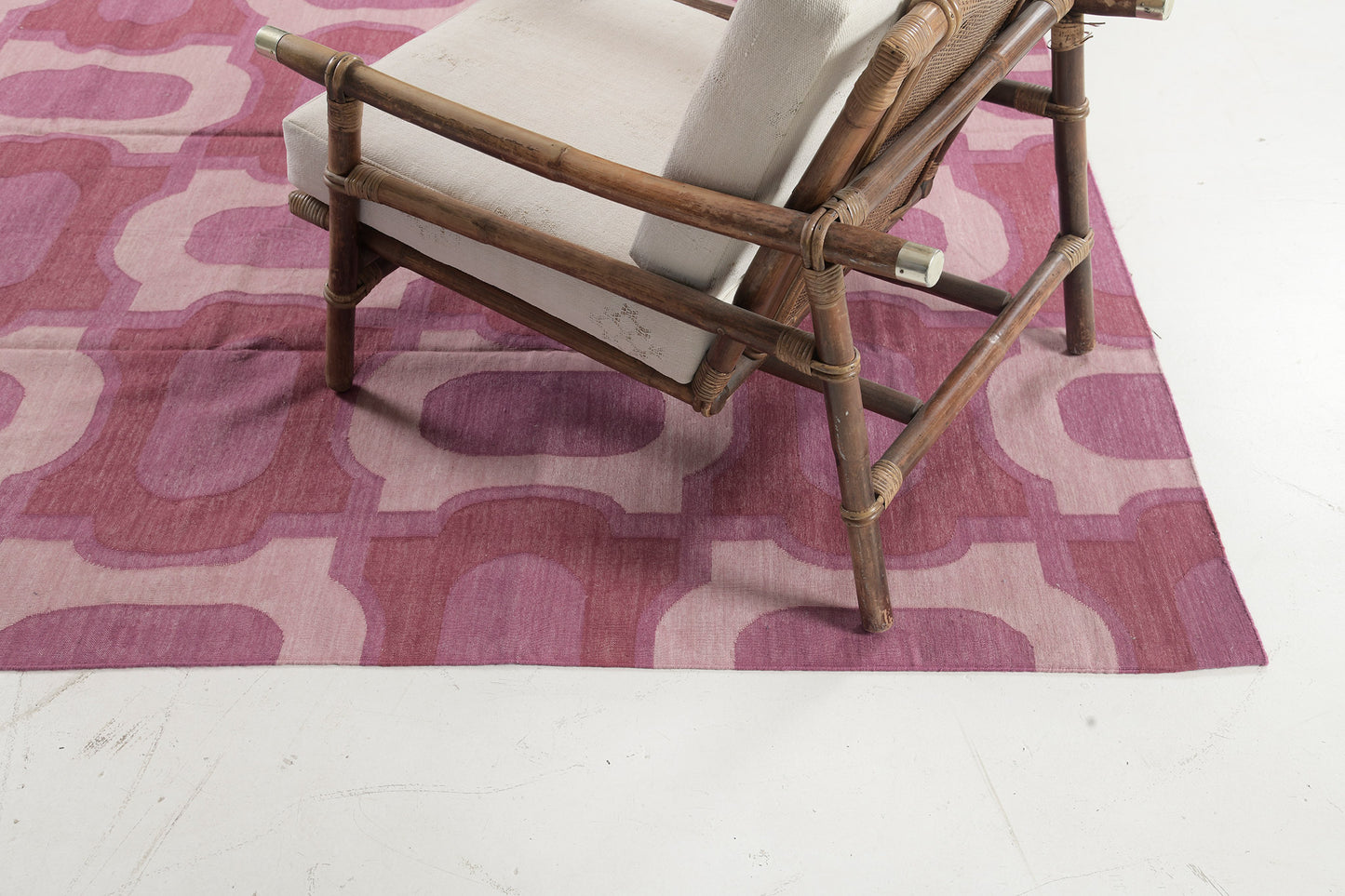 Contemporary Flat-Weave Rug Cielo Collection Gems Fuchsine